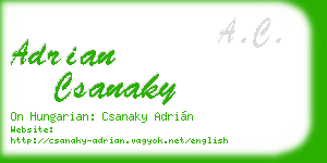 adrian csanaky business card